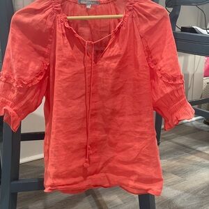 Daniel Rainn Vibrant Coral Blouse